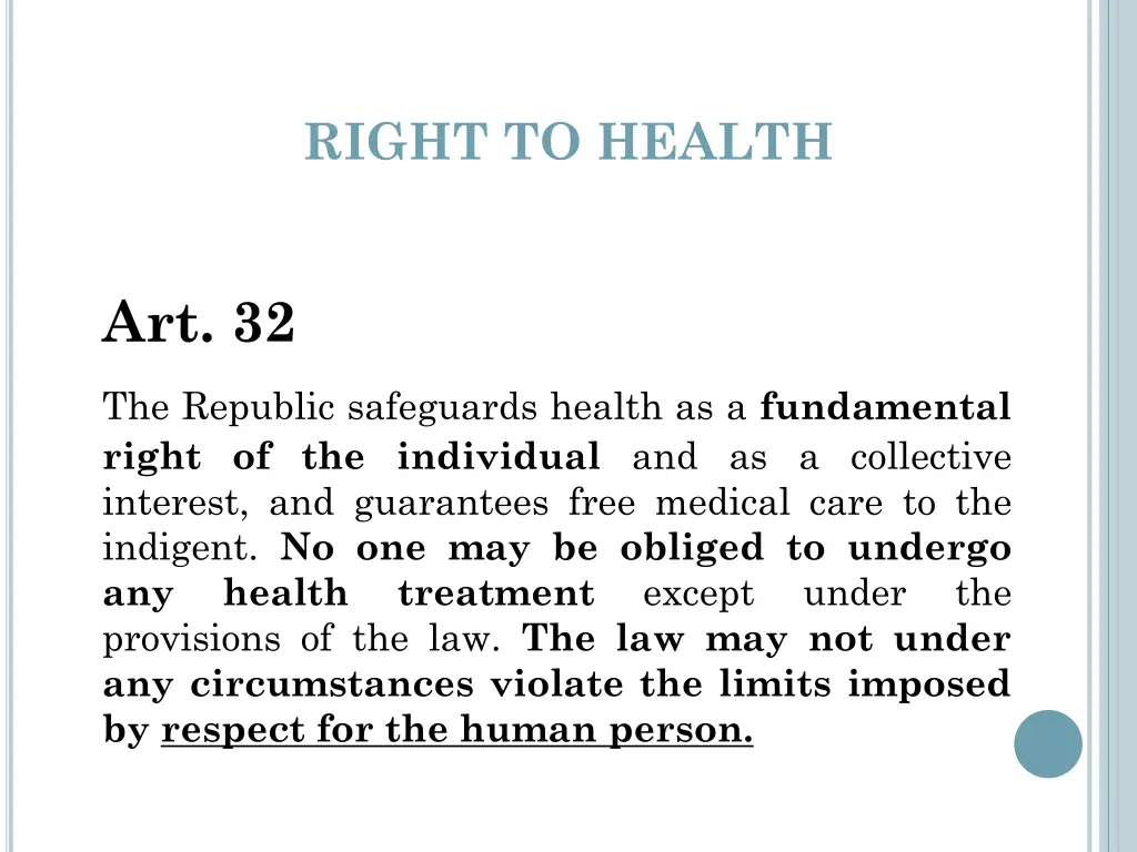 right to health