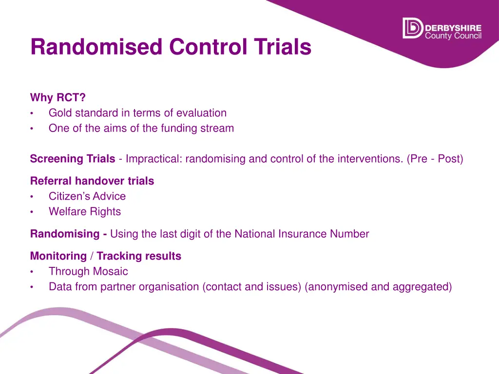 randomised control trials