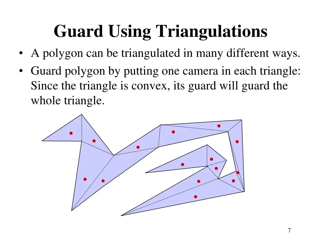 guard using triangulations a polygon