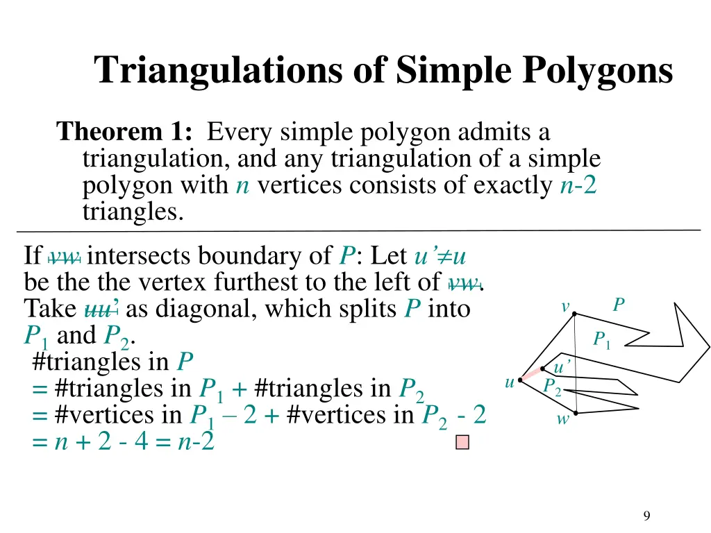 triangulations of simple polygons 1