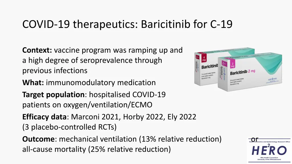 covid 19 therapeutics baricitinib for c 19