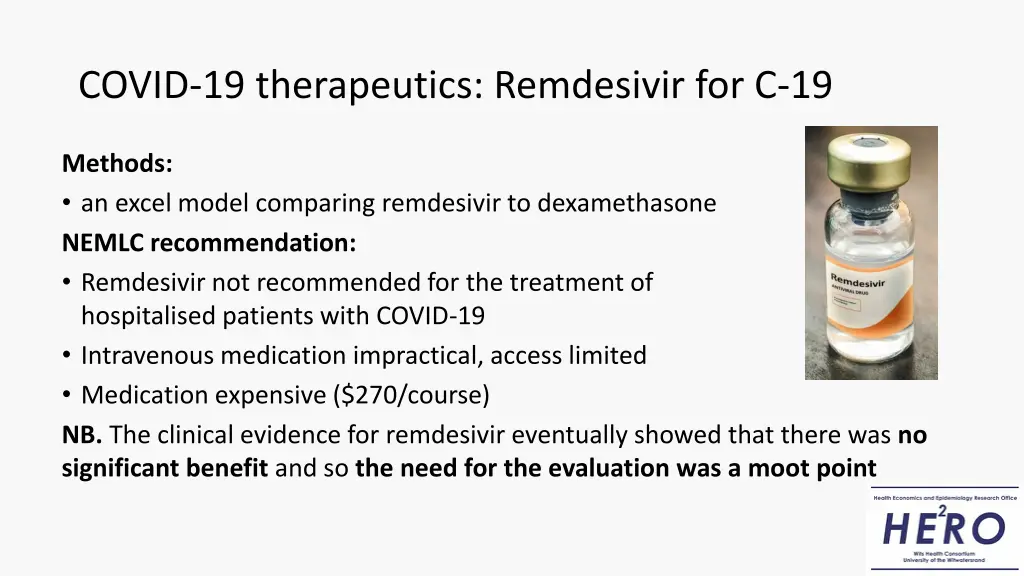 covid 19 therapeutics remdesivir for c 19 1