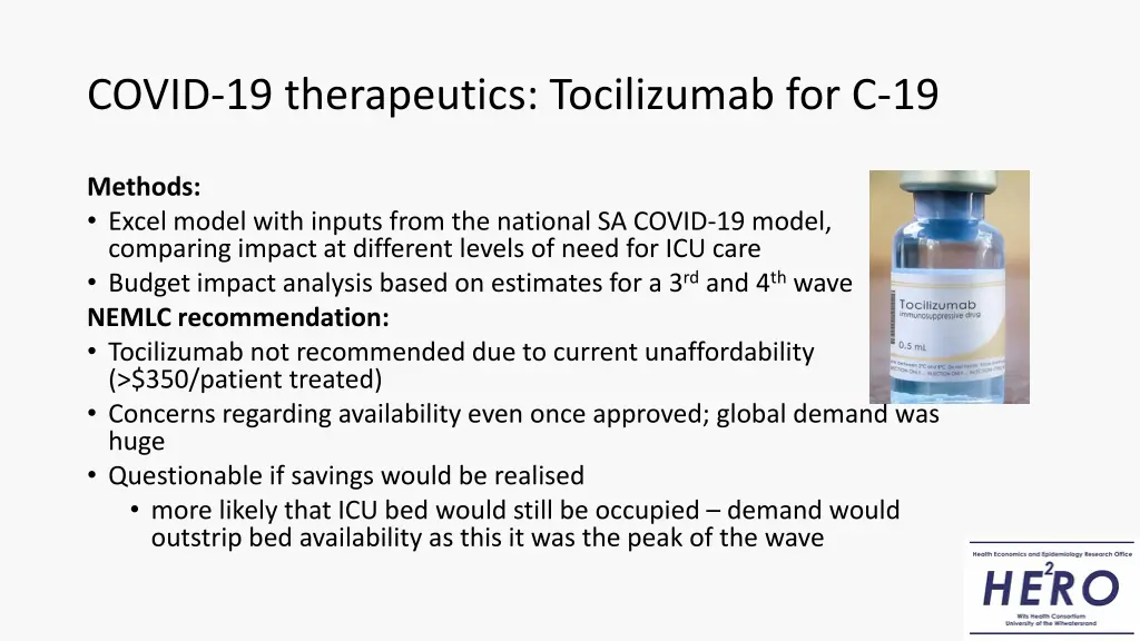 covid 19 therapeutics tocilizumab for c 19 1