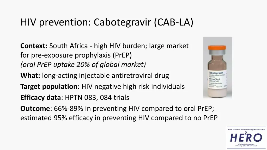 hiv prevention cabotegravir cab la