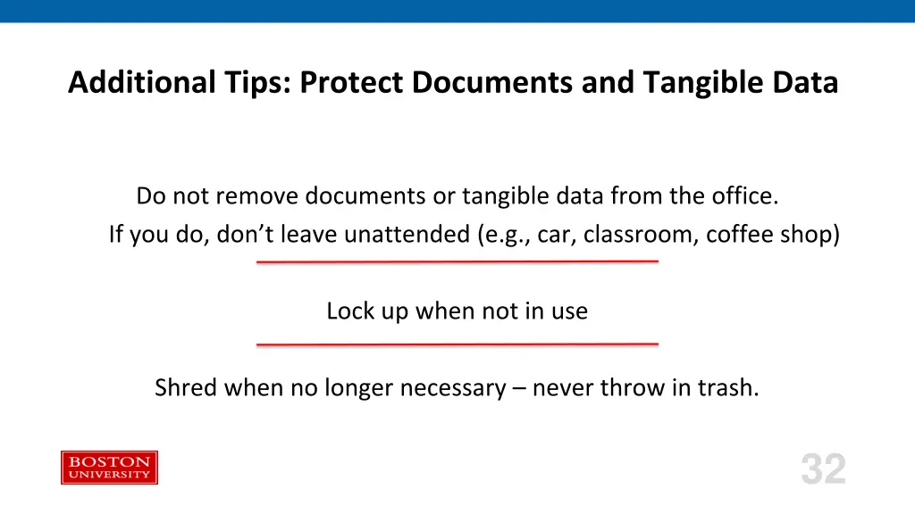 additional tips protect documents and tangible