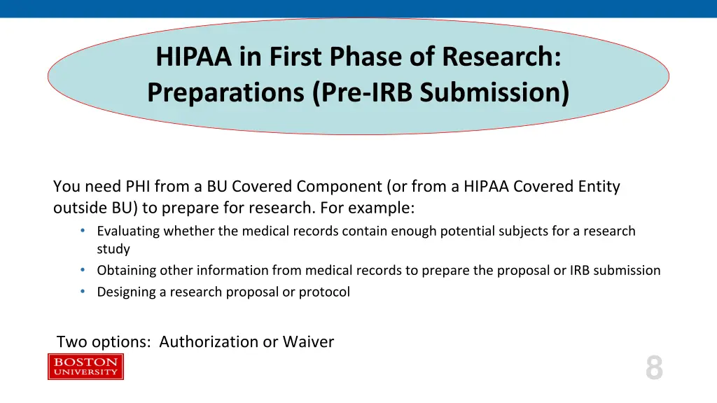 hipaa in first phase of research preparations