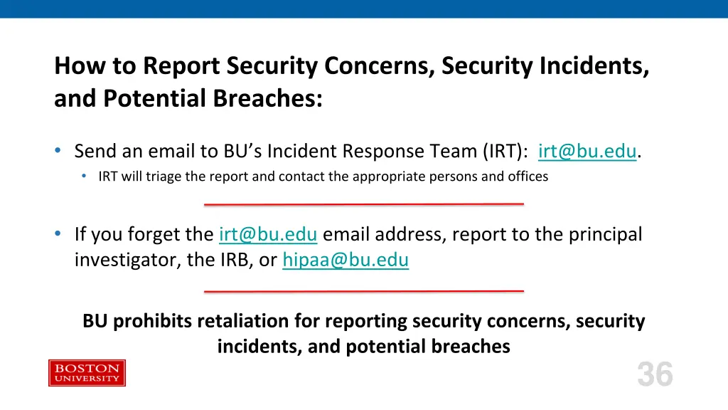 how to report security concerns security