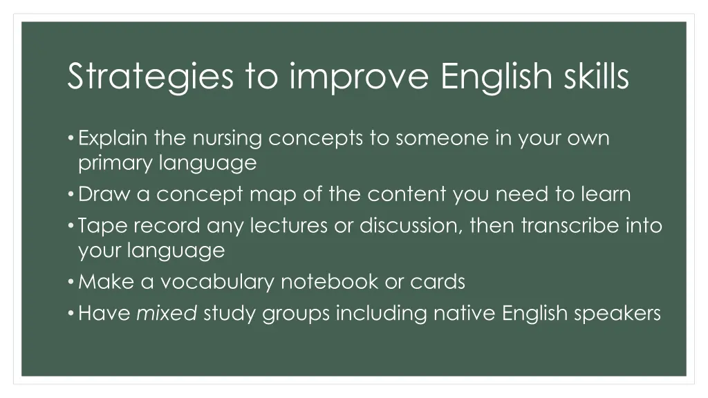 strategies to improve english skills