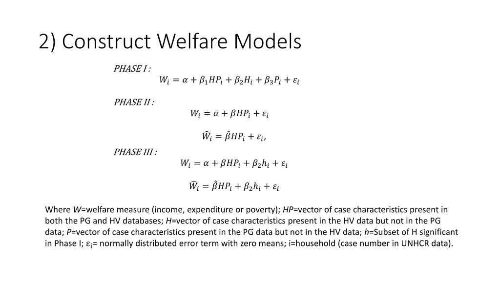 2 construct welfare models