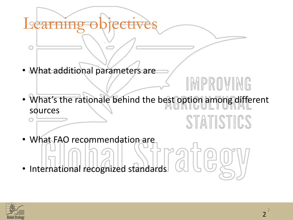 learning objectives