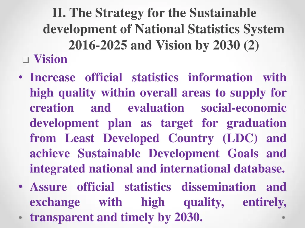 ii the strategy for the sustainable development 1