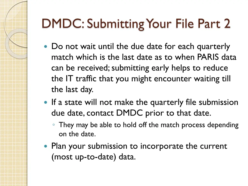 dmdc submitting your file part 2