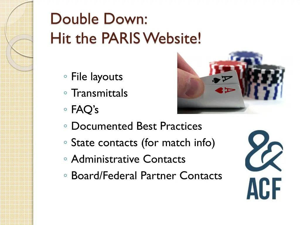 double down hit the paris website