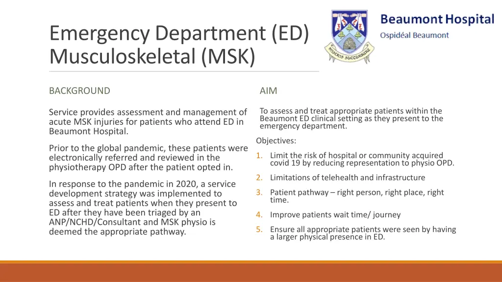 emergency department ed musculoskeletal msk