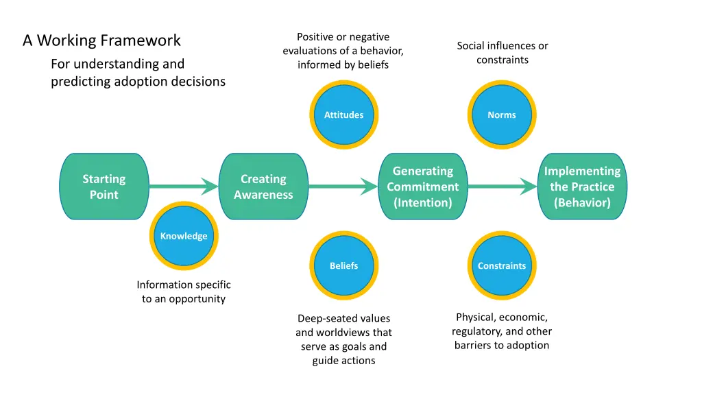 positive or negative evaluations of a behavior