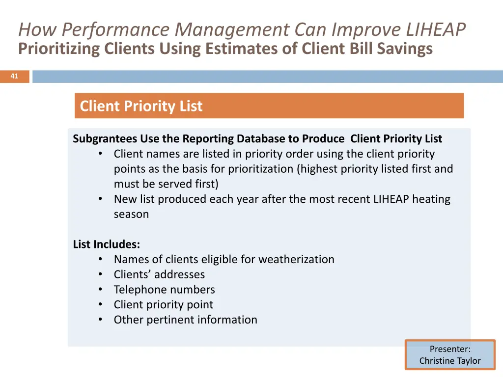 how performance management can improve liheap 39