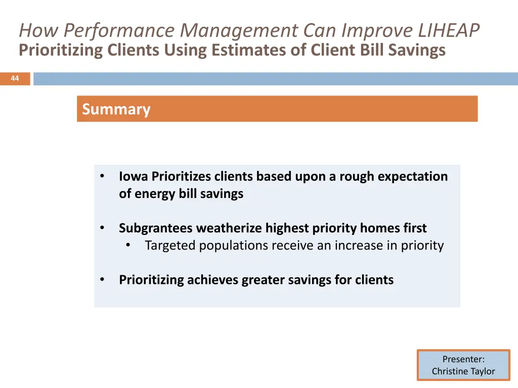 how performance management can improve liheap 42