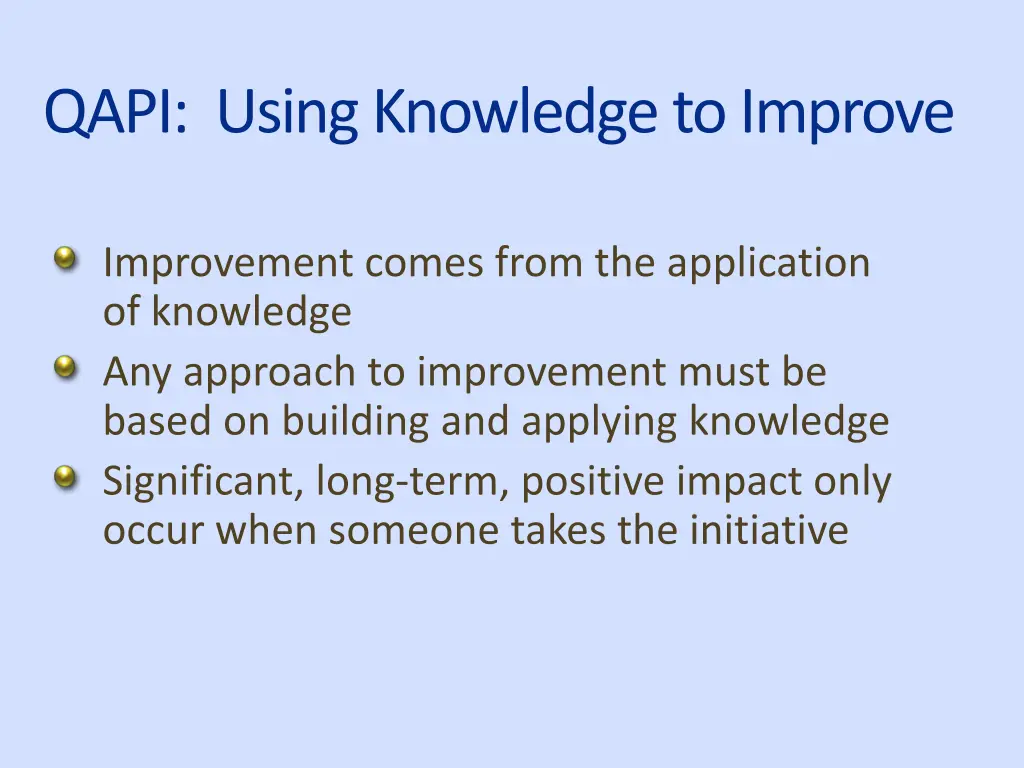 qapi using knowledge to improve