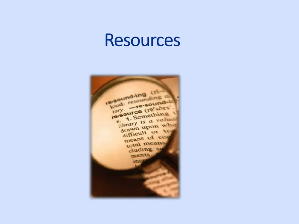 resources