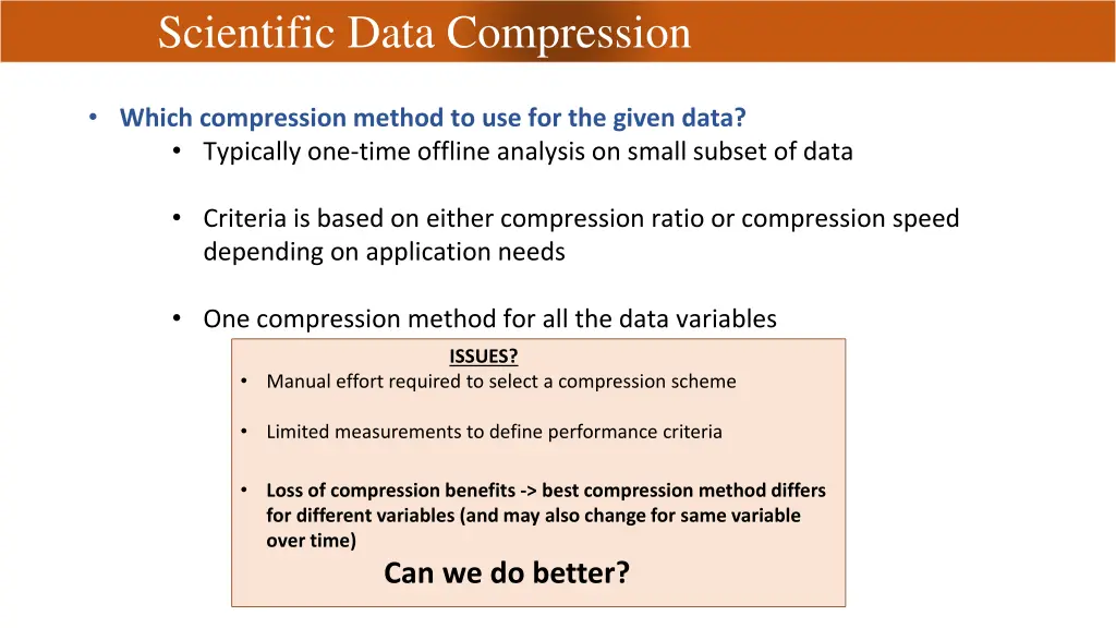 scientific data compression 2