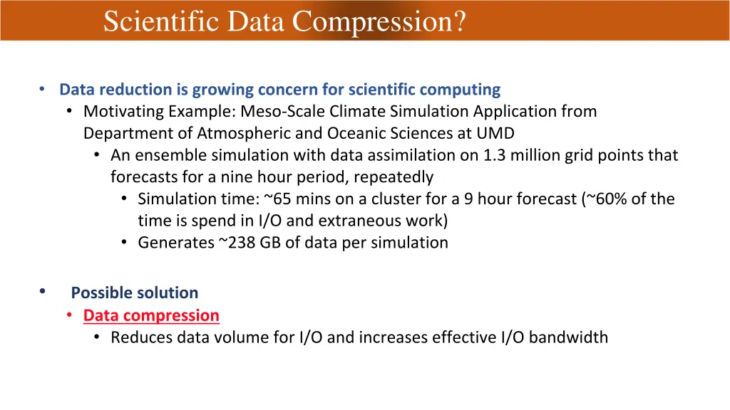 scientific data compression