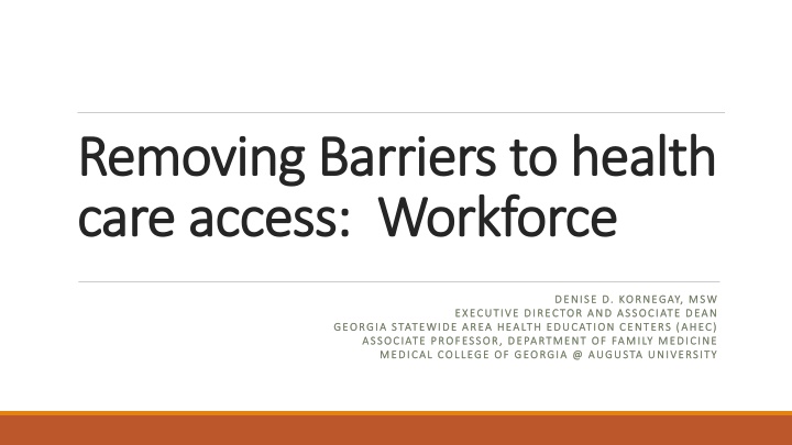 removing barriers to health removing barriers