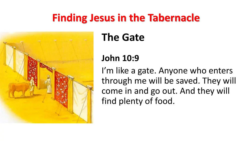 finding jesus in the tabernacle 1