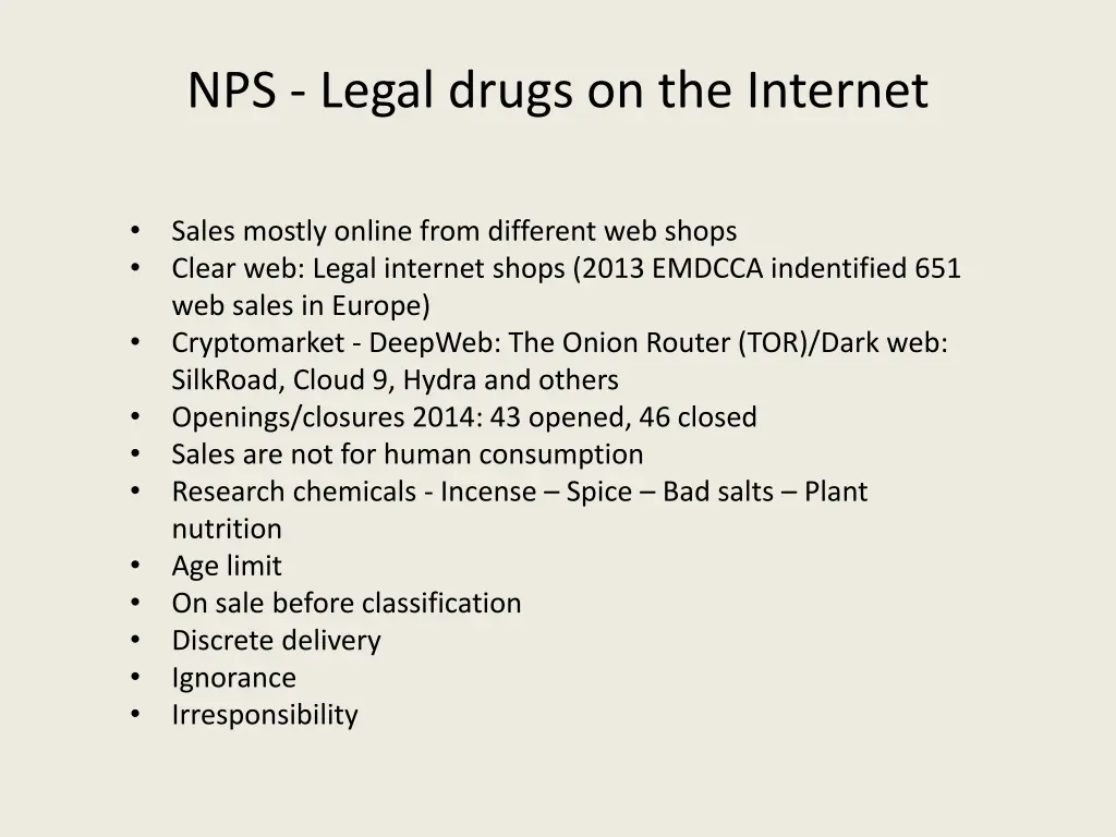 nps legal drugs on the internet