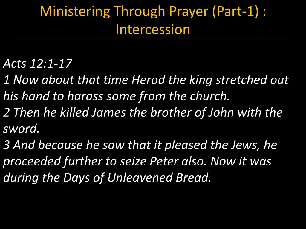 ministering through prayer part 1 intercession 10