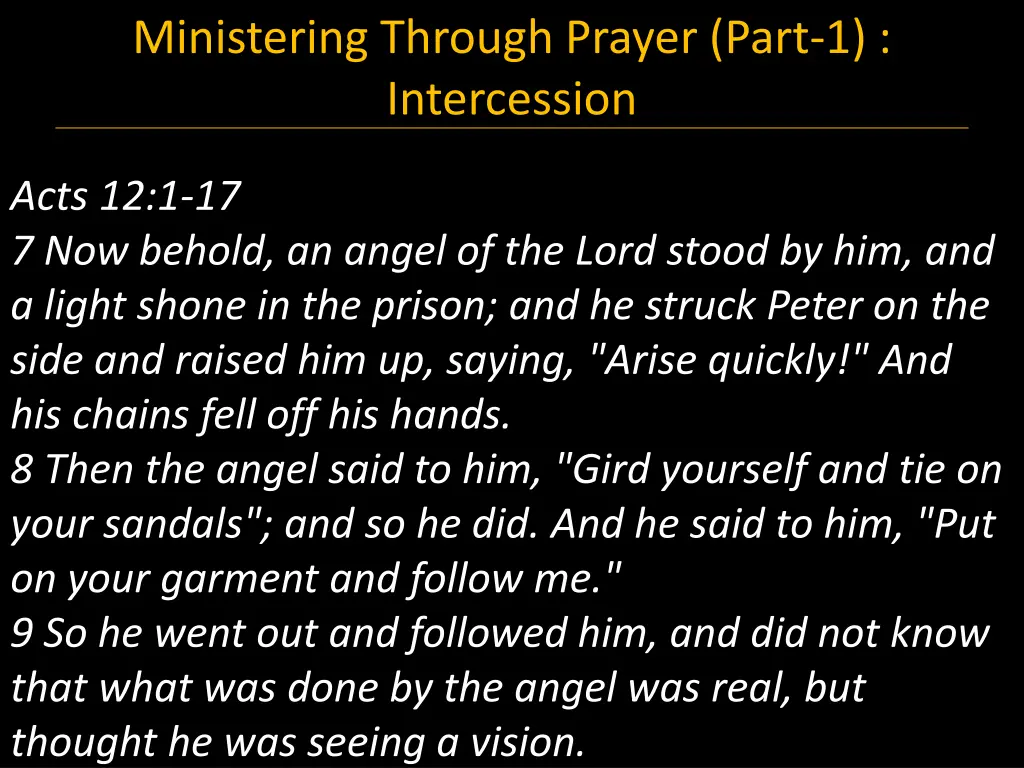 ministering through prayer part 1 intercession 12