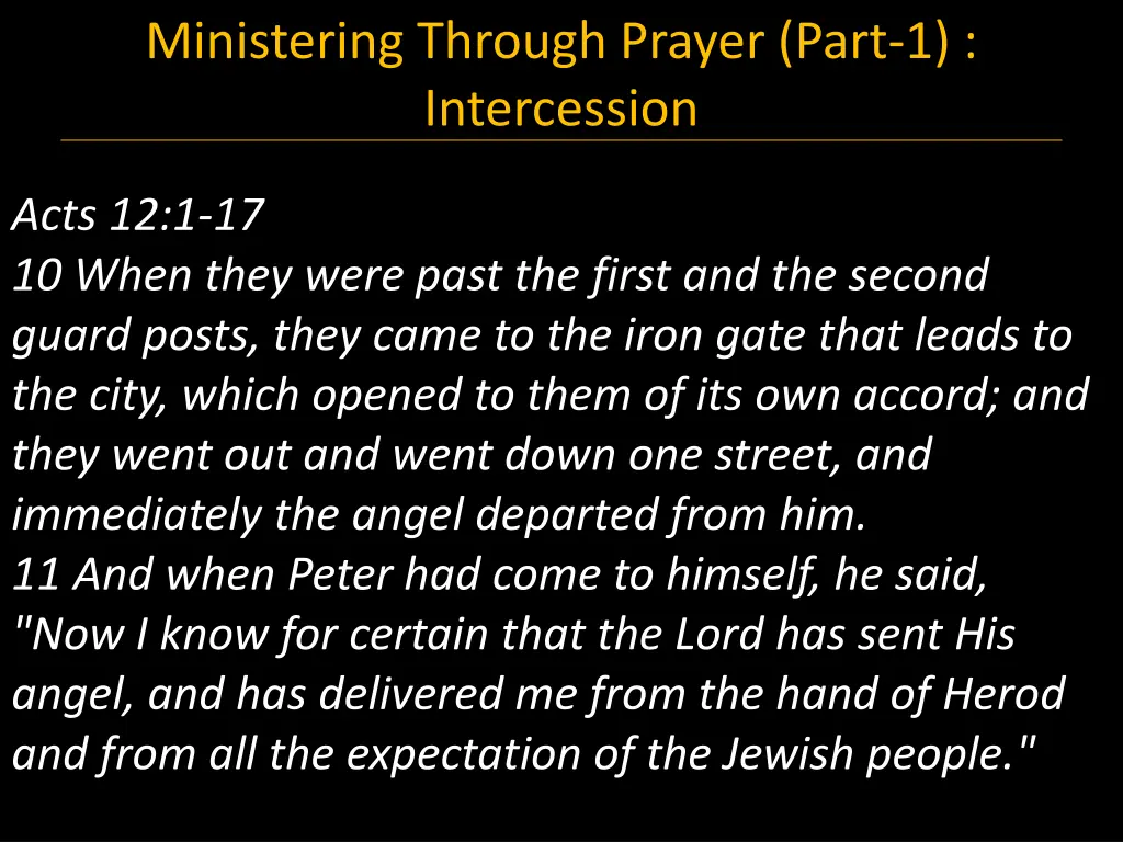 ministering through prayer part 1 intercession 13