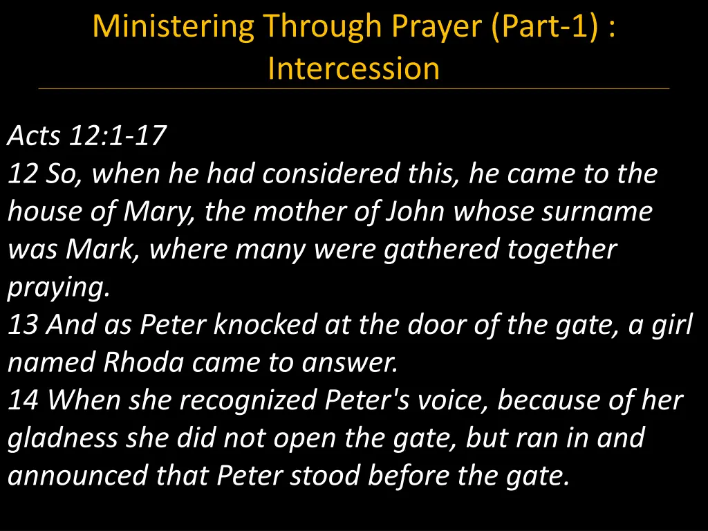 ministering through prayer part 1 intercession 14