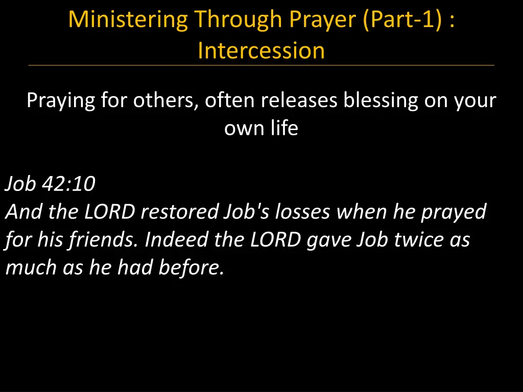 ministering through prayer part 1 intercession 19