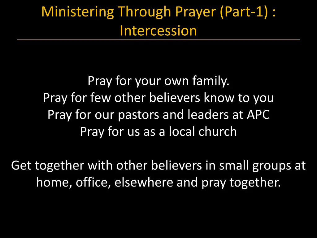 ministering through prayer part 1 intercession 20