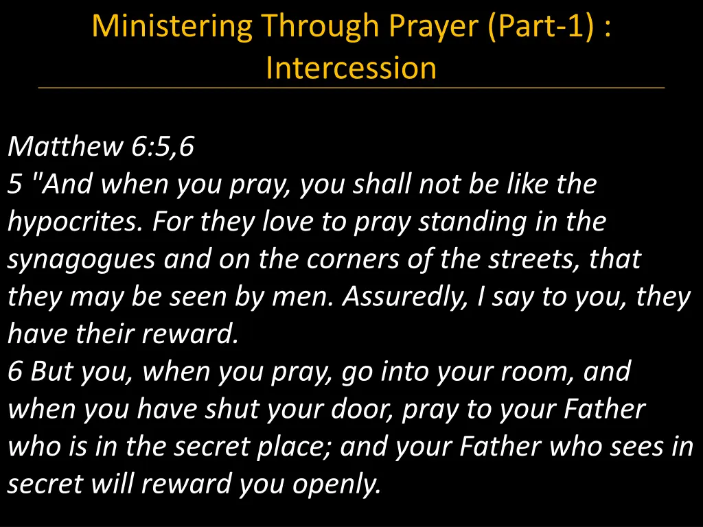 ministering through prayer part 1 intercession 4