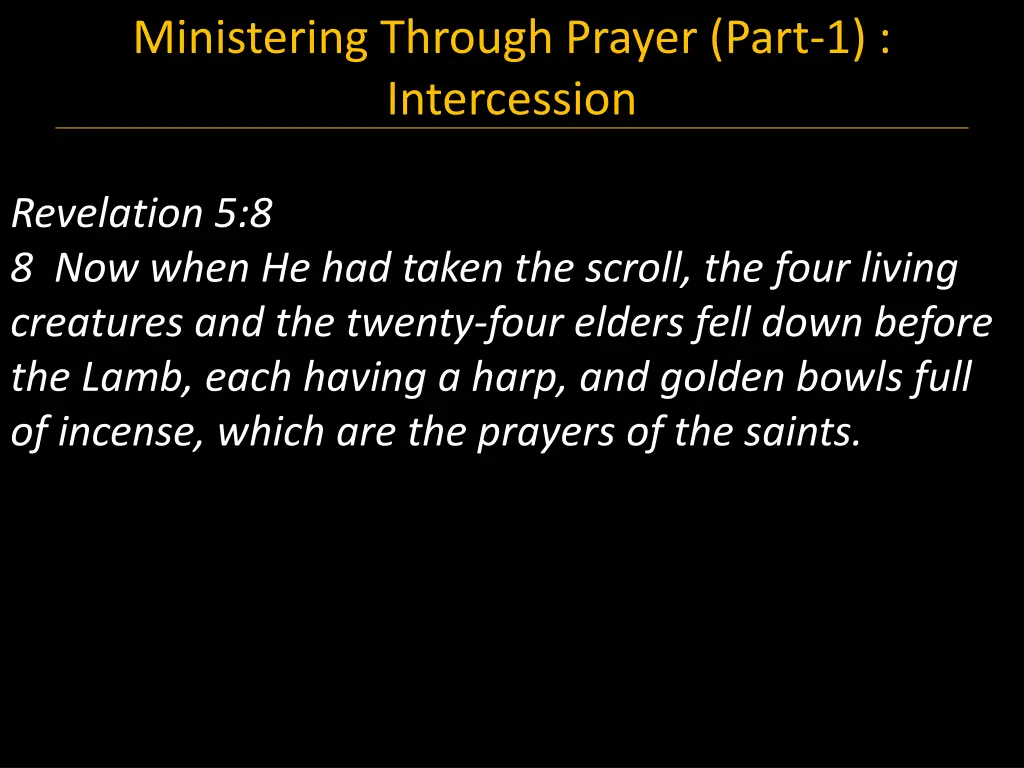 ministering through prayer part 1 intercession 5