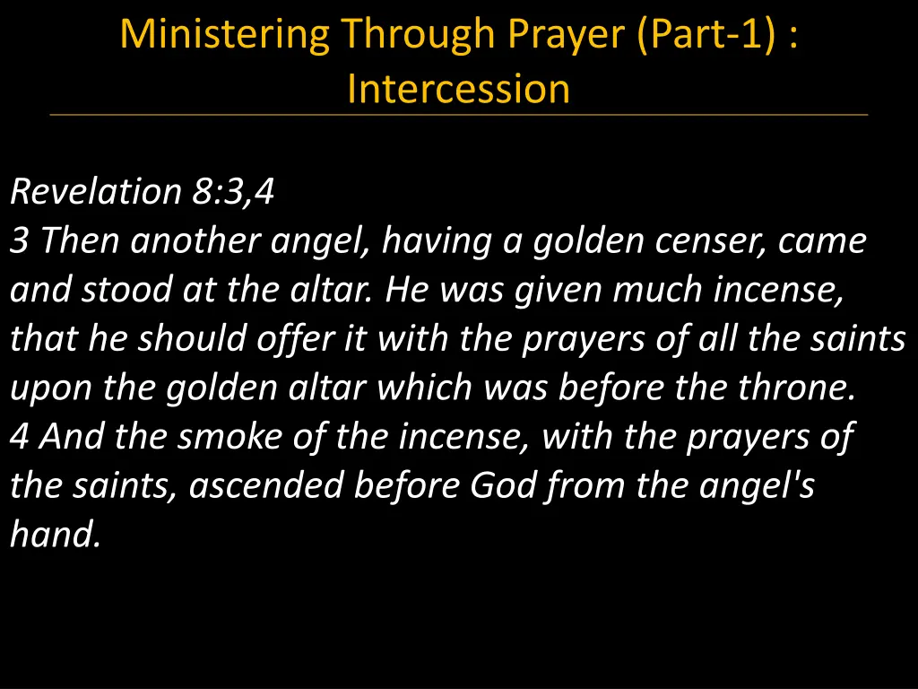 ministering through prayer part 1 intercession 6