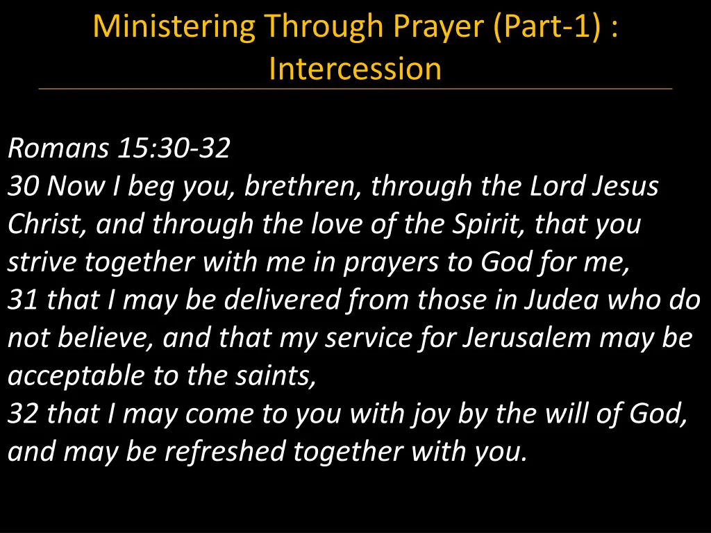 ministering through prayer part 1 intercession 8