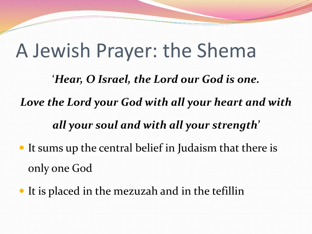 a jewish prayer the shema