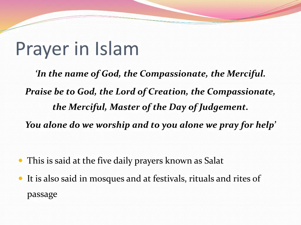 prayer in islam