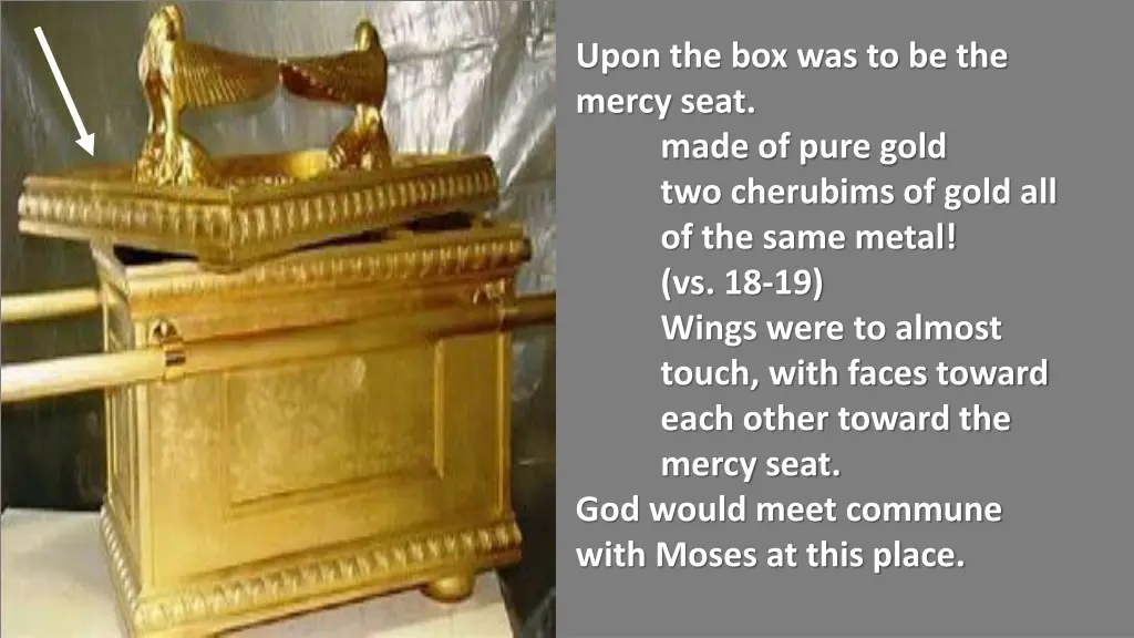 upon the box was to be the mercy seat made