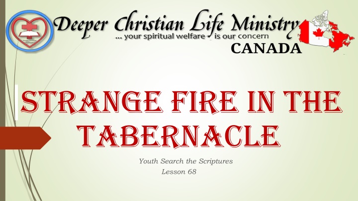 strange fire in the tabernacle youth search