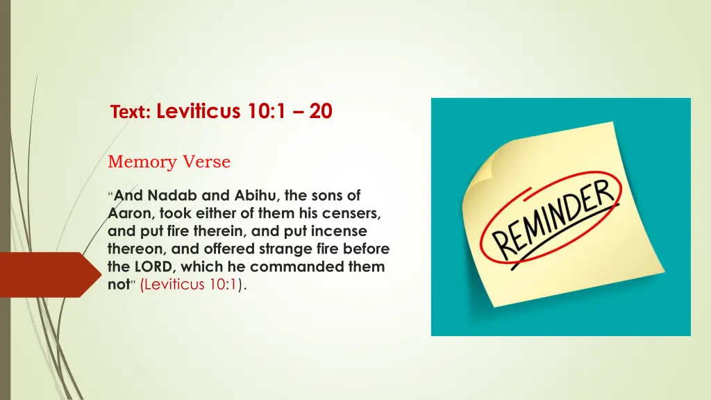 text leviticus 10 1 20