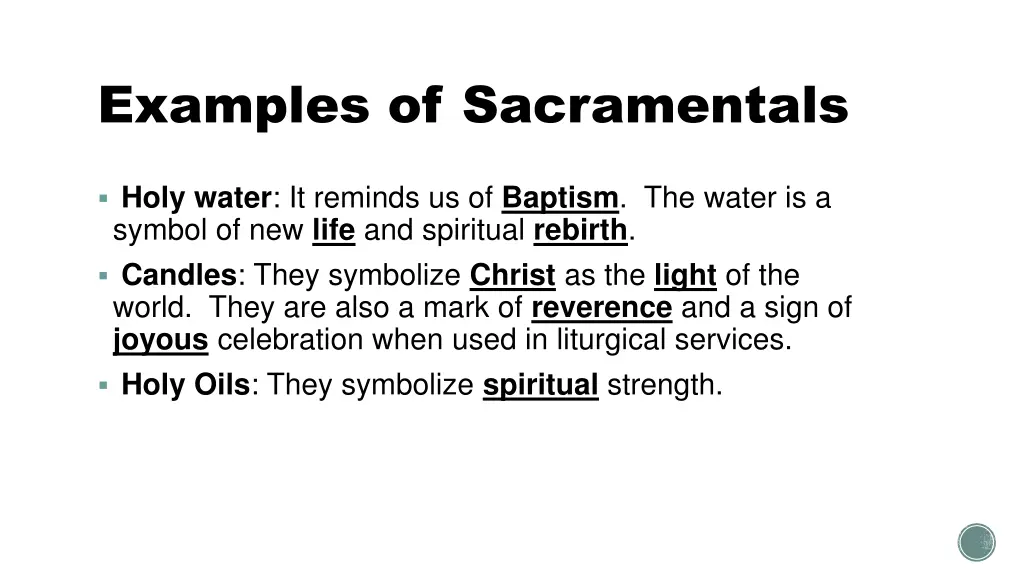 examples of sacramentals 1