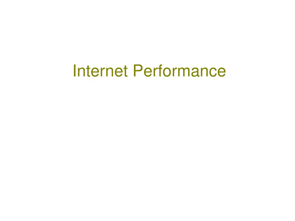 internet performance