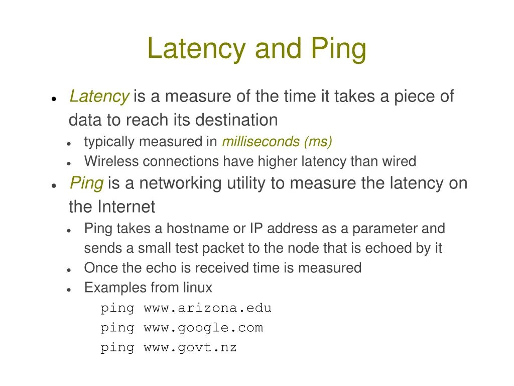 latency and ping