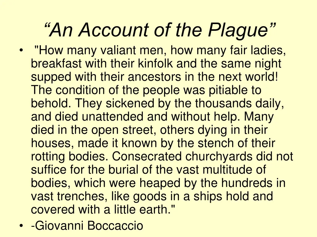 an account of the plague how many valiant