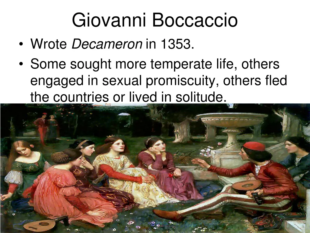 giovanni boccaccio wrote decameron in 1353 some