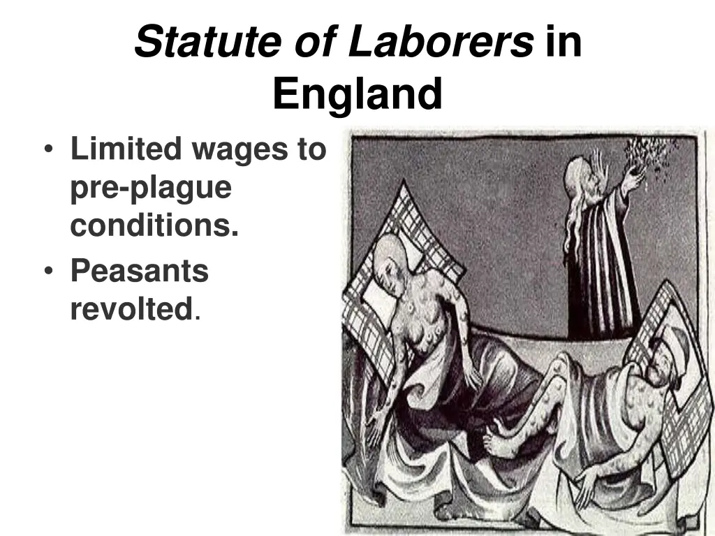 statute of laborers in england limited wages