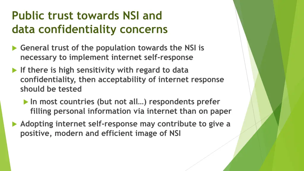 public trust towards nsi and data confidentiality